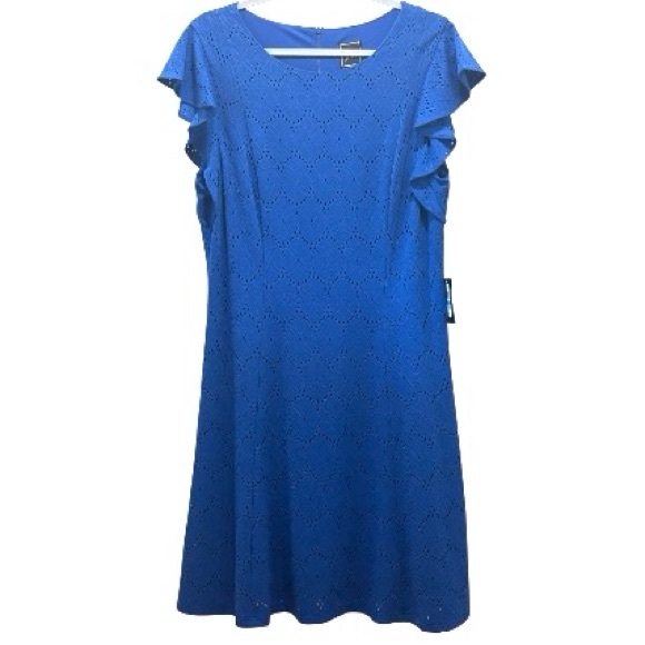 JH Collectibles Dresses & Skirts - JH Collectibles Women's Blue Sheath Eyelet Dress Size 16 NWT FREE SHIPPING